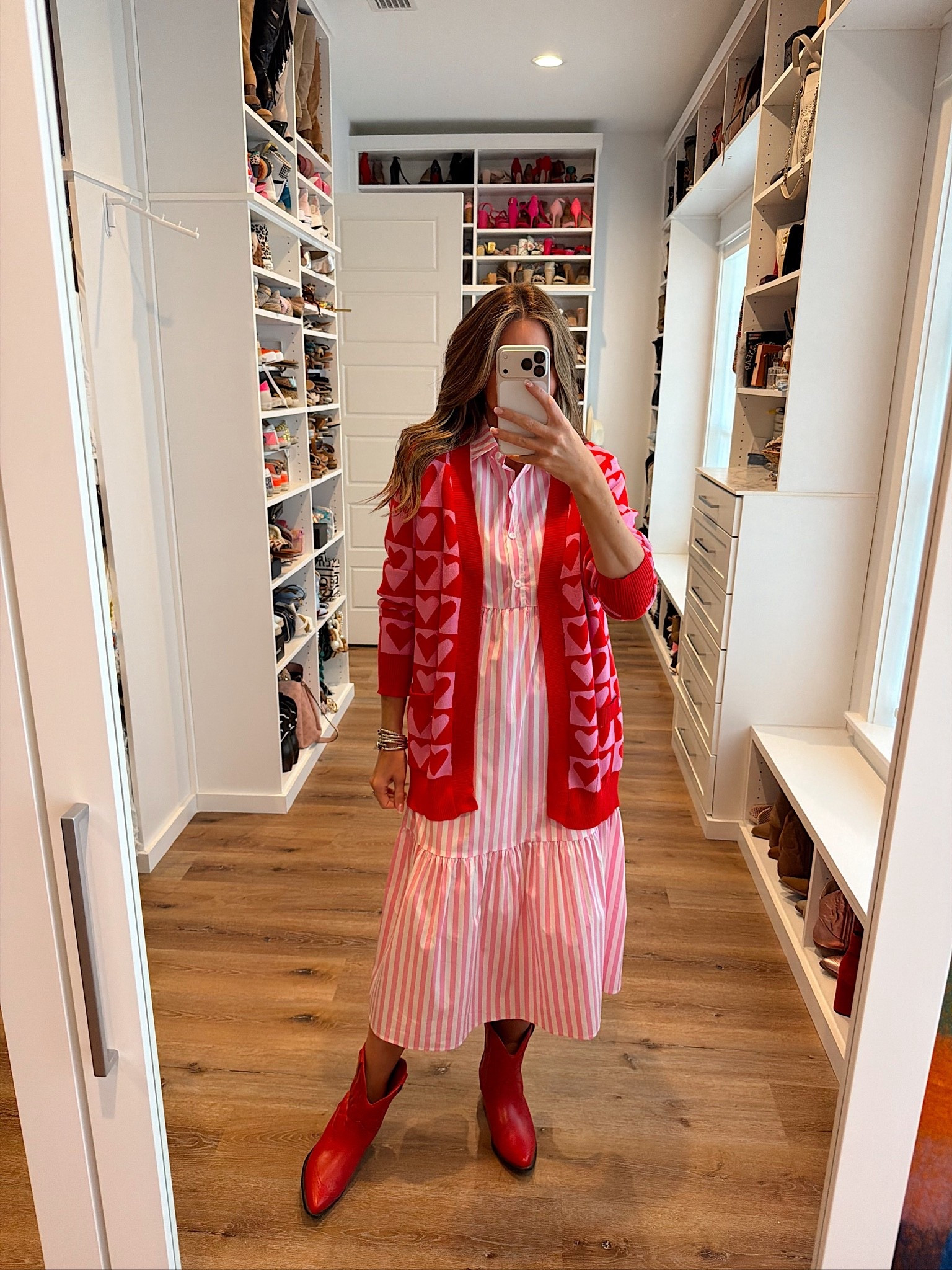 Sweaters, hearts, pink & red. My favorite budget-friendly Valentine’s Day outfits from Amazon. Cute, comfy, and easy to style all season long.

In a small dress, small sweater, boots and accessories - fits tts.

Budget-friendly Amazon Valentine's Day outfit ideas, sweaters, cardigans, heart details, pink & red, lounge sets, jeans, denim, pink jeans, cowboy boots, red boots

#LTKFindsUnder50 #LTKSeasonal #LTKootd