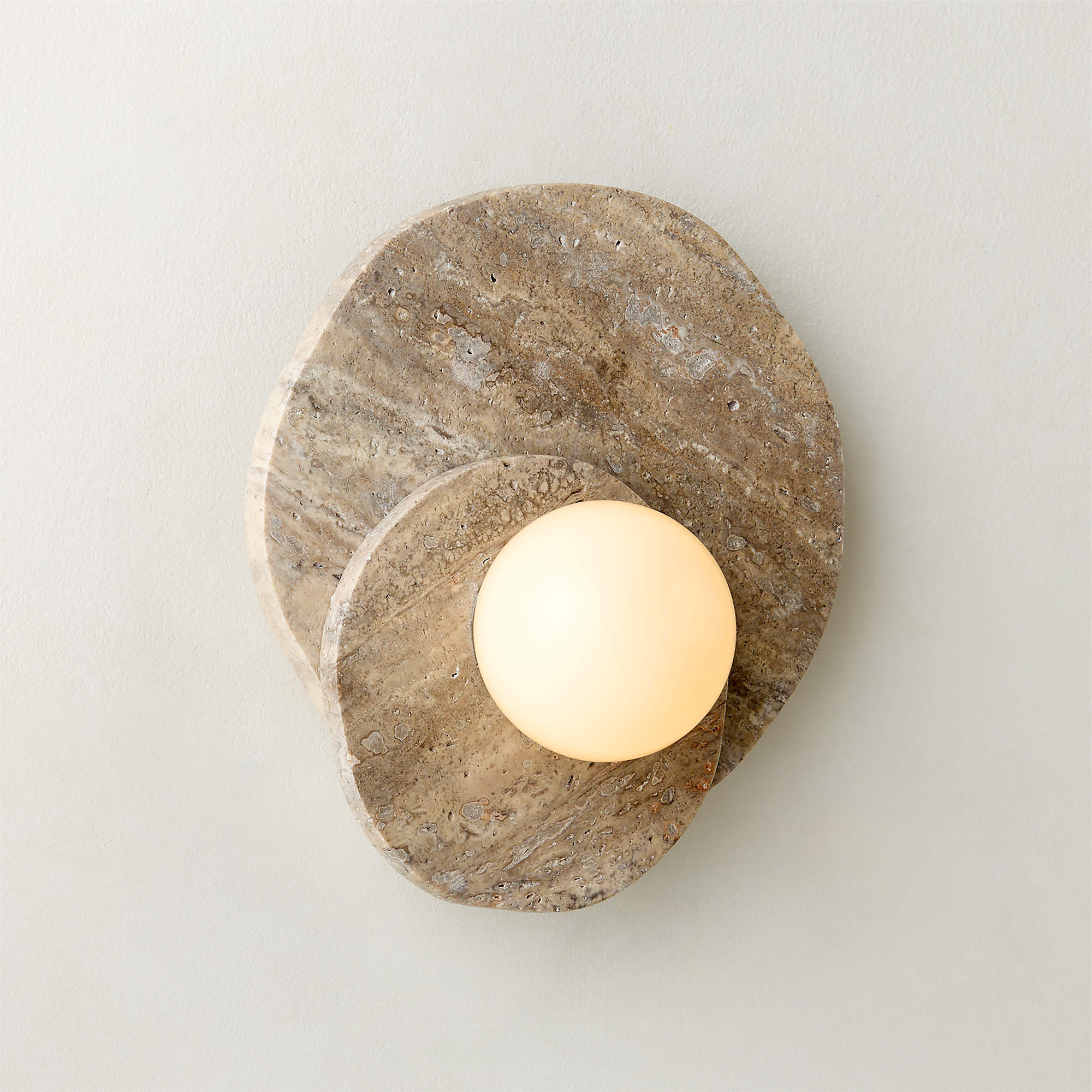 Astr Travertine Wall Sconce + Reviews | CB2 | CB2
