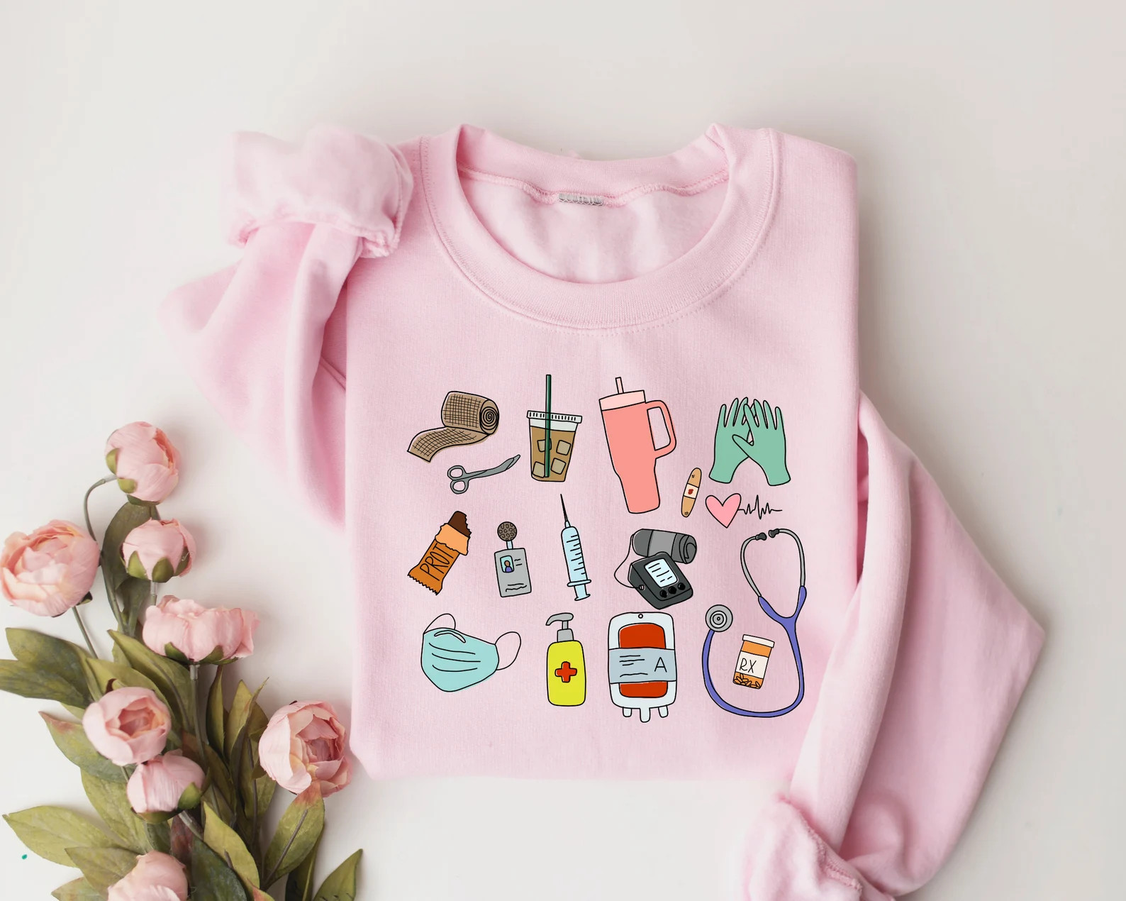 Nurse Sweatshirt and Hoodie, for Work Cute Nurse Shirt Nurse T-shirt Tshirt RN Nurse Shirt Regist... | Etsy (US)