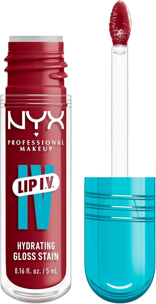 NYX PROFESSIONAL MAKEUP Lip IV Hydrating Glossy Lip Stain with 12HR Hydration - Berry Thirsty (Re... | Amazon (US)