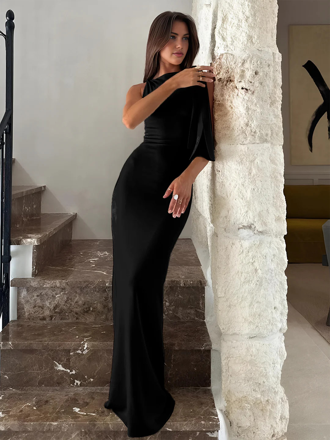 Beloved Knotted Sleeveless Long Dress | Commense