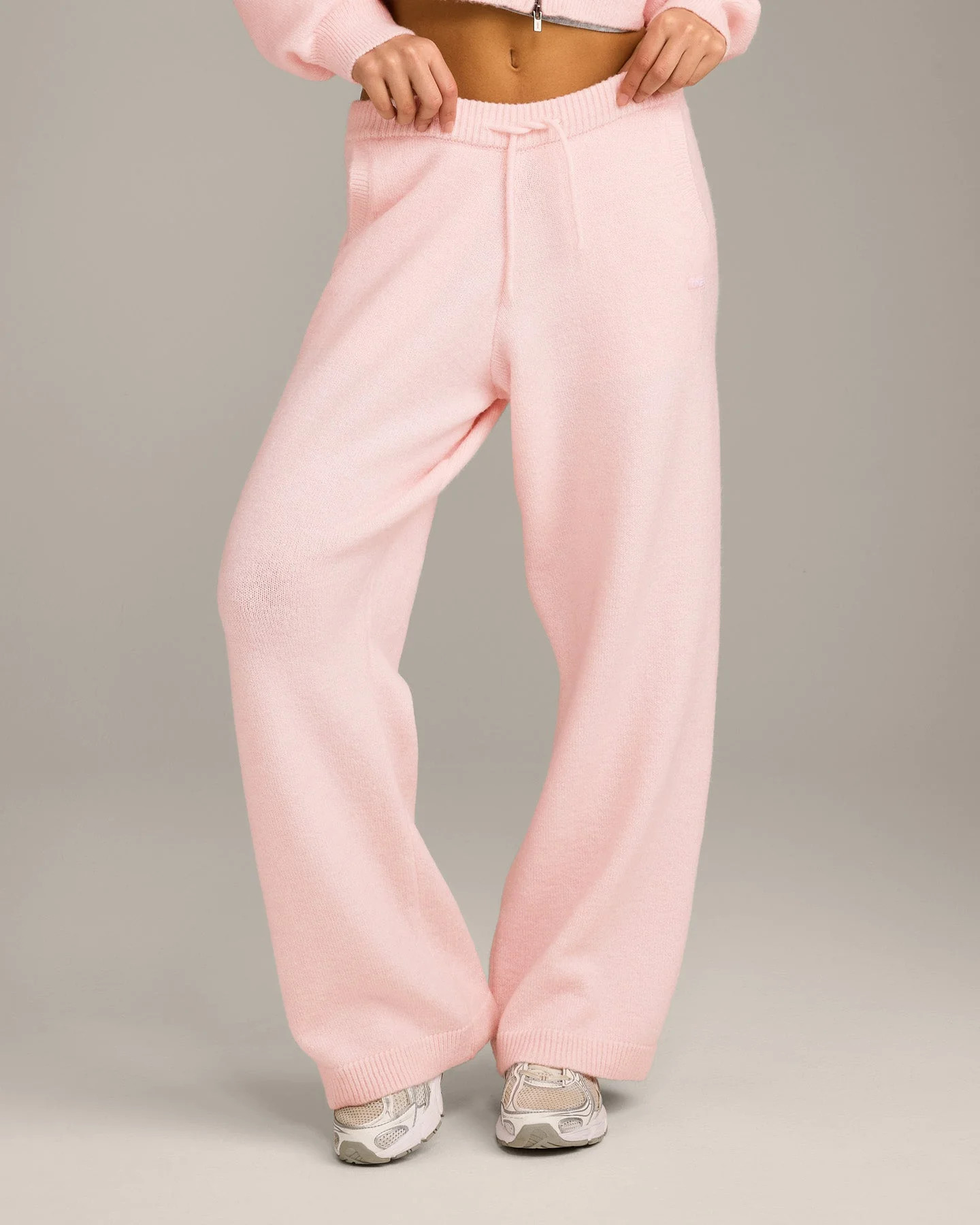 Oversized Knit Straight Leg Bottoms 
 Soft Girl Pink | Oner Active (UK / US)