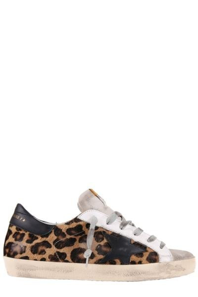 Golden Goose Deluxe Brand Super-Star Animal Print Sneakers | Cettire Global