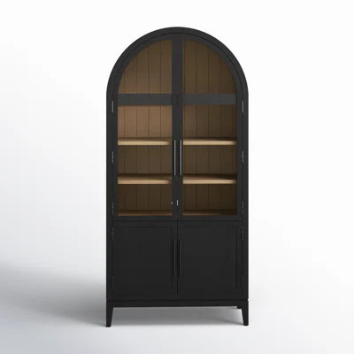 Annetta 80" Wood Bookcase, Black | Wayfair North America