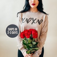 Valentines Day Sweatshirt, Xoxo Vday Shirt, Sweetheart Gift, Love Gift For Her | Etsy (US)