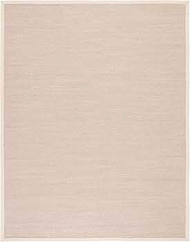 SAFAVIEH Natural Fiber Collection Area Rug - 8' x 10', Marble & Beige, Border Sisal Design, Easy ... | Amazon (US)