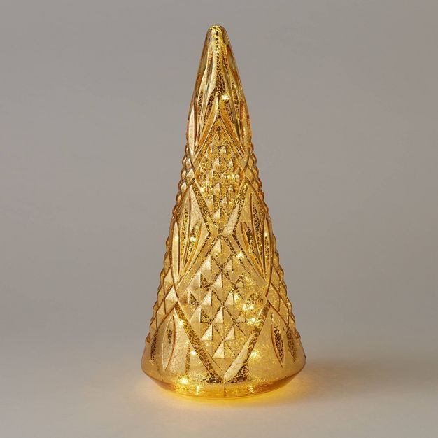 15" Pre-lit Glass Christmas Tree Gold - Wondershop™ | Target