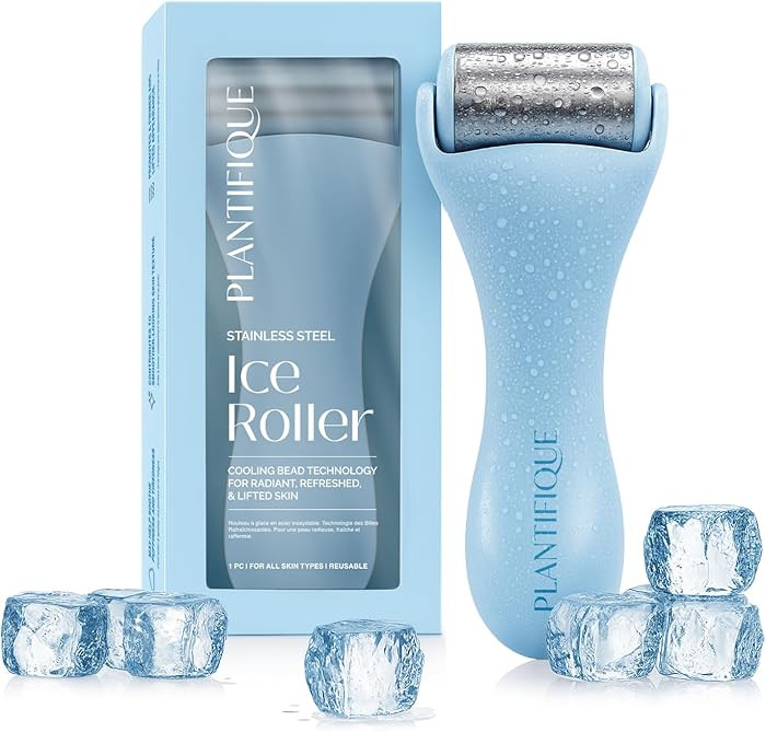 PLANTIFIQUE Facial Ice Roller - Puffiness Cryotherapy Skin Care Massage Tool - Stainless Steel Ro... | Amazon (US)