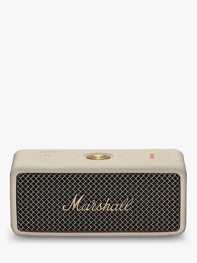 Marshall Emberton II Portable Bluetooth Speaker, Cream | John Lewis (UK)