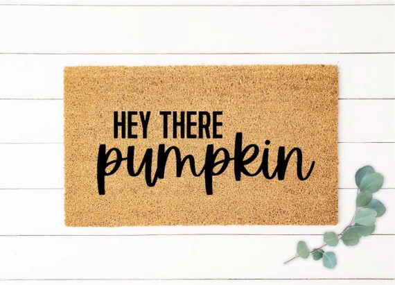 Hey There Pumpkin Doormat Fall Welcome Mat Fall Decor Funny | Etsy | Etsy (US)
