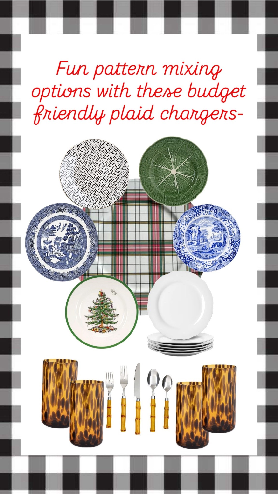 Loving these under $2 plaid chargers! 

#LTKHome #LTKSeasonal #LTKHoliday