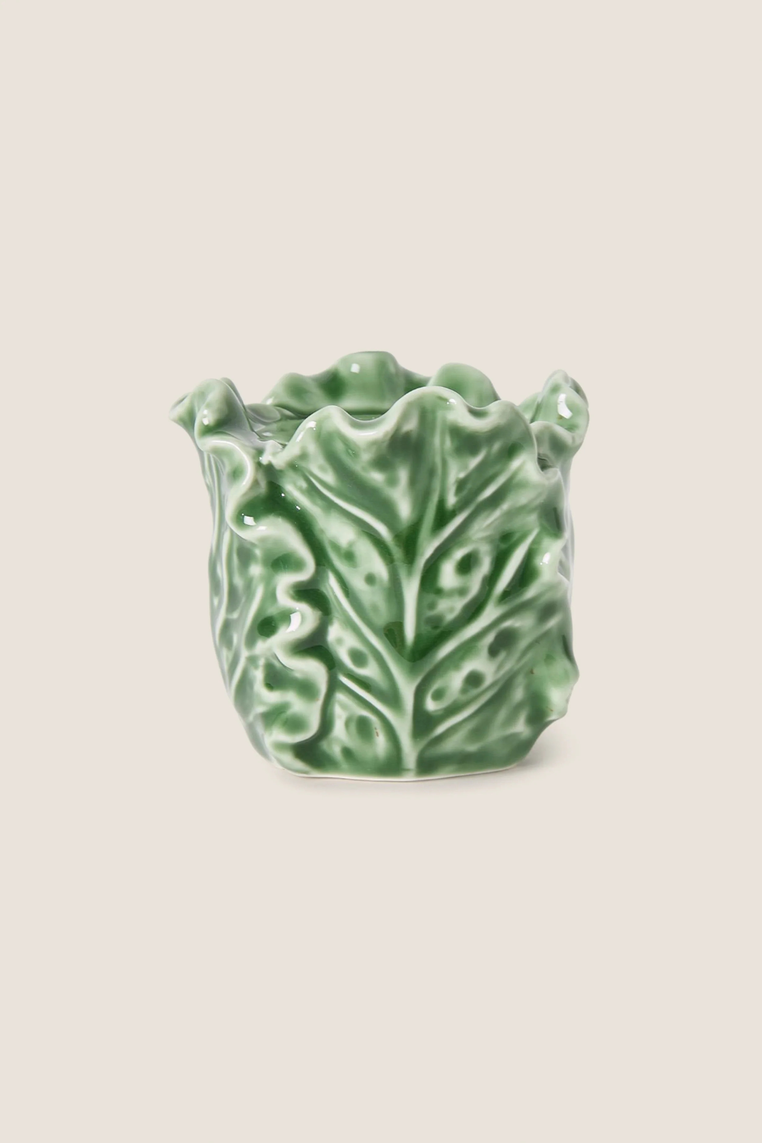 Cruciferous Leaf Taper Candleholder | Tuckernuck (US)