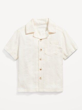 Short-Sleeve Textured-Dobby Shirt for Toddler Boys | Old Navy (US)