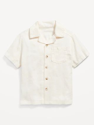 Short-Sleeve Textured-Dobby Shirt for Toddler Boys | Old Navy (US)