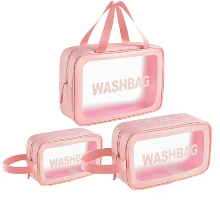 Bwgrytuy Large Clear Makeup Bag Zipper Waterproof Transparent Portable Travel Toiletry | Walmart (US)