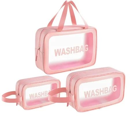 Bwgrytuy Large Clear Makeup Bag Zipper Waterproof Transparent Portable Travel Toiletry | Walmart (US)