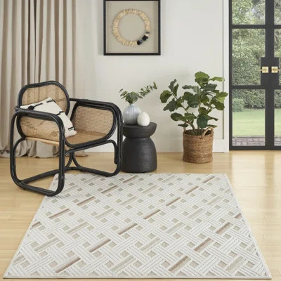 Ivory Beige Modern Indoor Rug | Wayfair North America