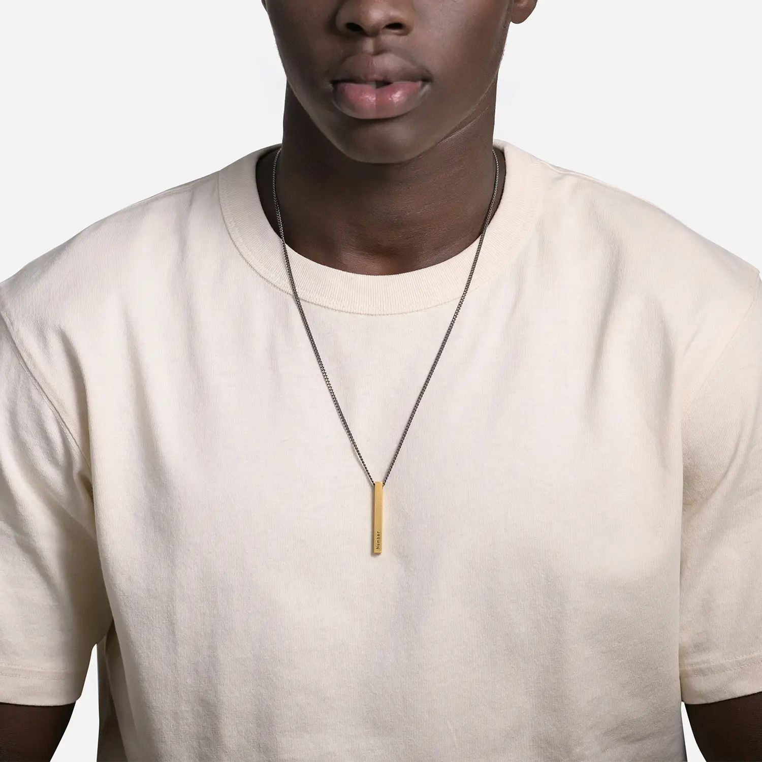 Pillar Bar Necklace for Men  -  Gold Vermeil | Oak & Luna (US)