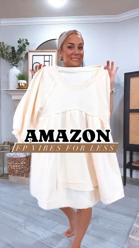 Amazon free people look for less short sleeve dress - size down one or two sizes’ wearing size small 

#LTKstyletip #LTKtravel #LTKsalealert