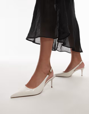 Mango sling back heel in white | ASOS | ASOS (Global)