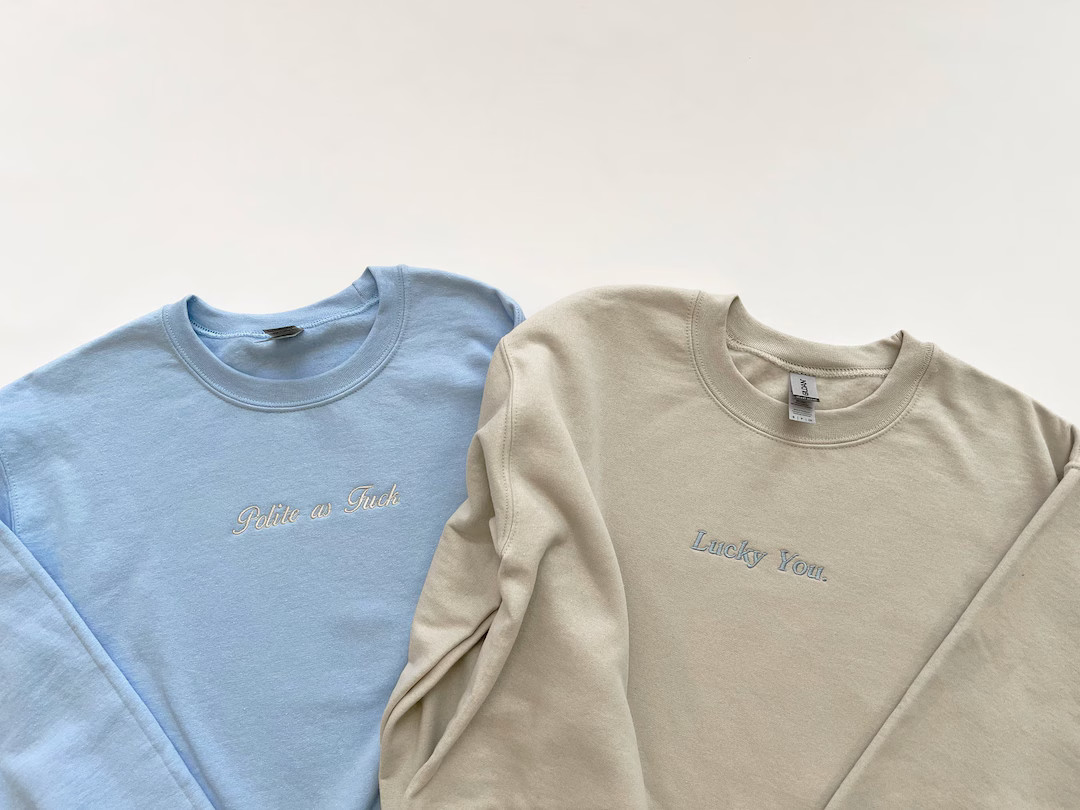 Custom Embroidered Sweatshirt - Embroidery Sweater - Pullover - Personalized Crewneck - Personali... | Etsy (US)