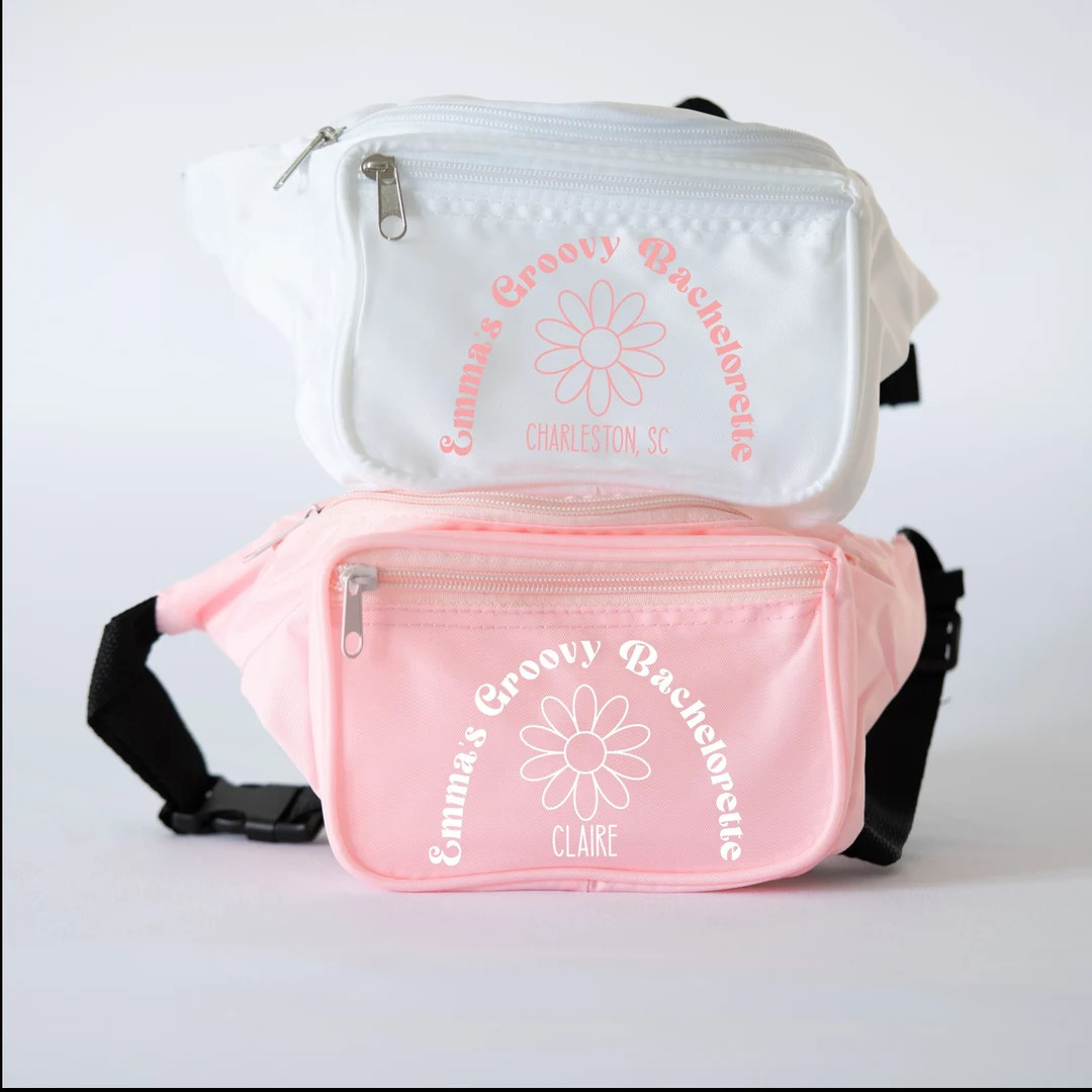 Groovy Bachelorette Party Fanny Packs - Dazed and Engaged Bachelorette Party Favors | Etsy (US)