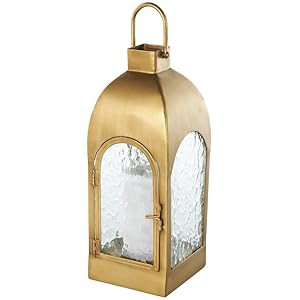 Deco 79 Metal Indoor Outdoor Candle Lantern Arched Lantern Candle Holder with Top Handle, Lantern... | Amazon (US)