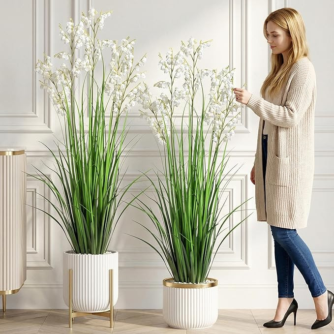 Green Onions Home Decor Fake Plants Lily of The Valley Snake Plant Home DéCor Accents Artificial... | Amazon (US)