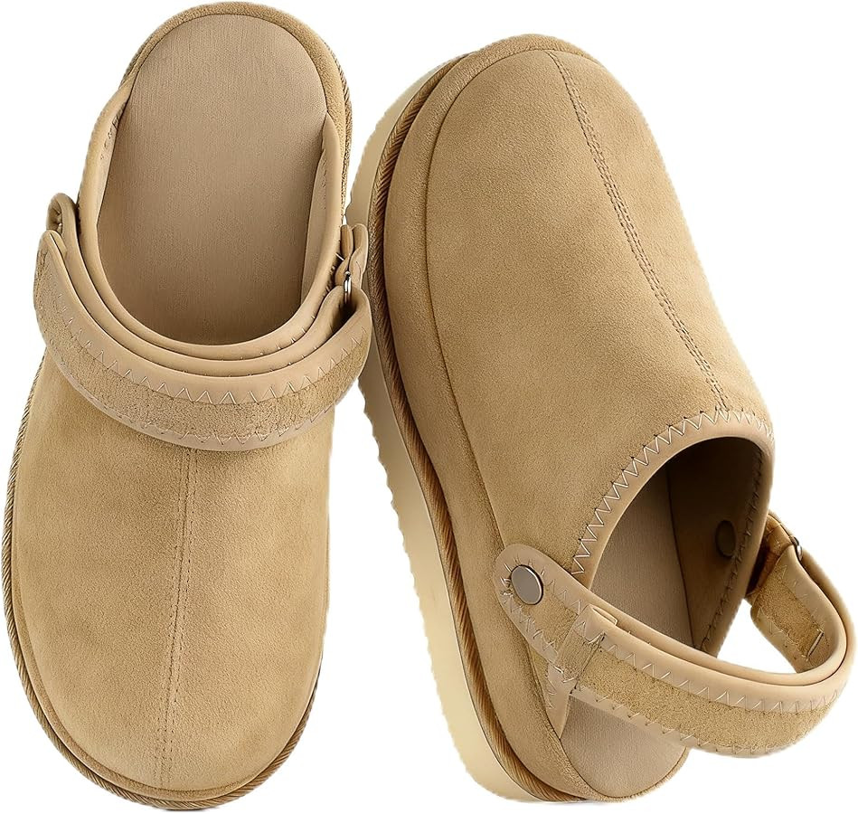 Platform Clogs for Women, Burkens Clogs for Women with Memory Foam, Adjustable Straps Slip on Sho... | Amazon (US)