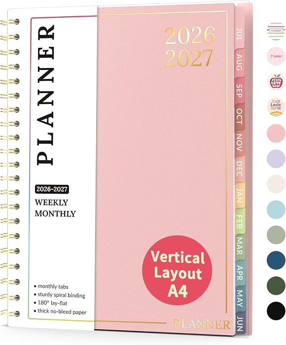 Teacher Planner 2026-2027, Forvencer Academic Planner 2026-2027, Jul 2026 - Jun 2027, 8.5"x11", W... | Amazon (US)