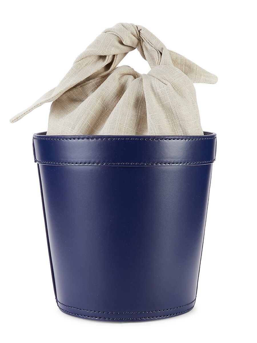 STAUD Women's Britt Leather & Canvas Bucket Bag - Blue | Saks Fifth Avenue OFF 5TH