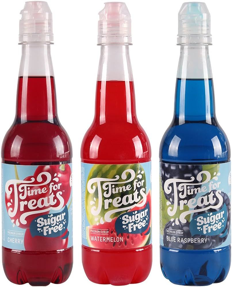 Time for Treats Sugar Free Cherry, Blue Raspberry & Watermelon Snow Cone Syrup 3 Pack, VKP1096 | Amazon (US)