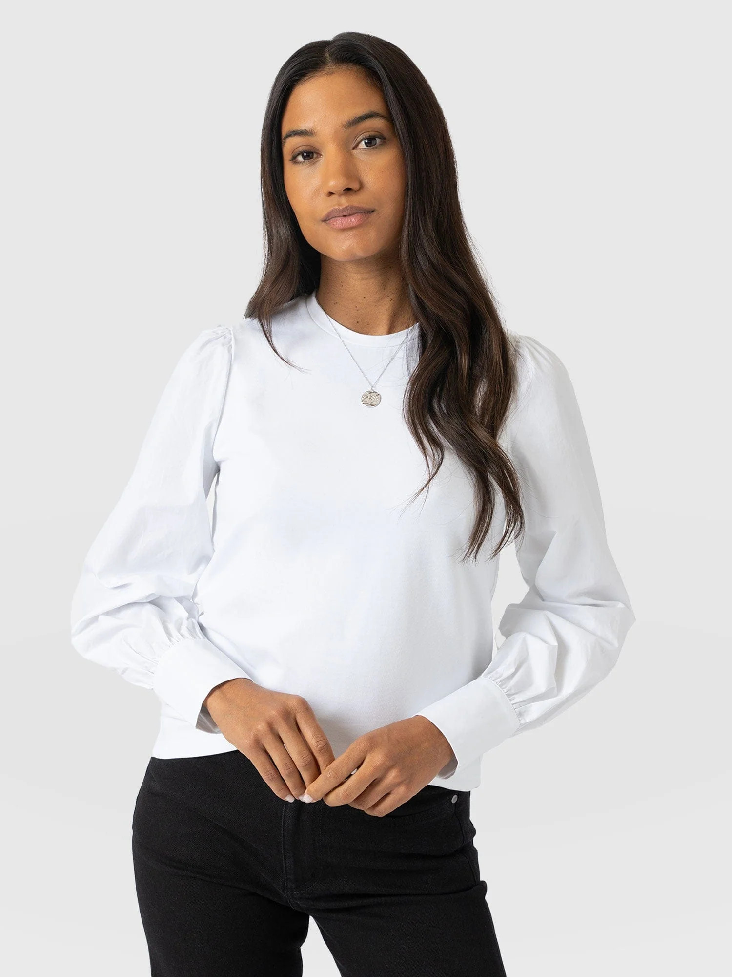 Eva Mock Shirt - White | Saint + Sofia