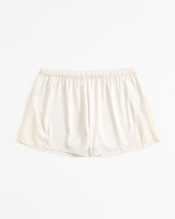Lace and Satin Sleep Short | Abercrombie & Fitch (US)