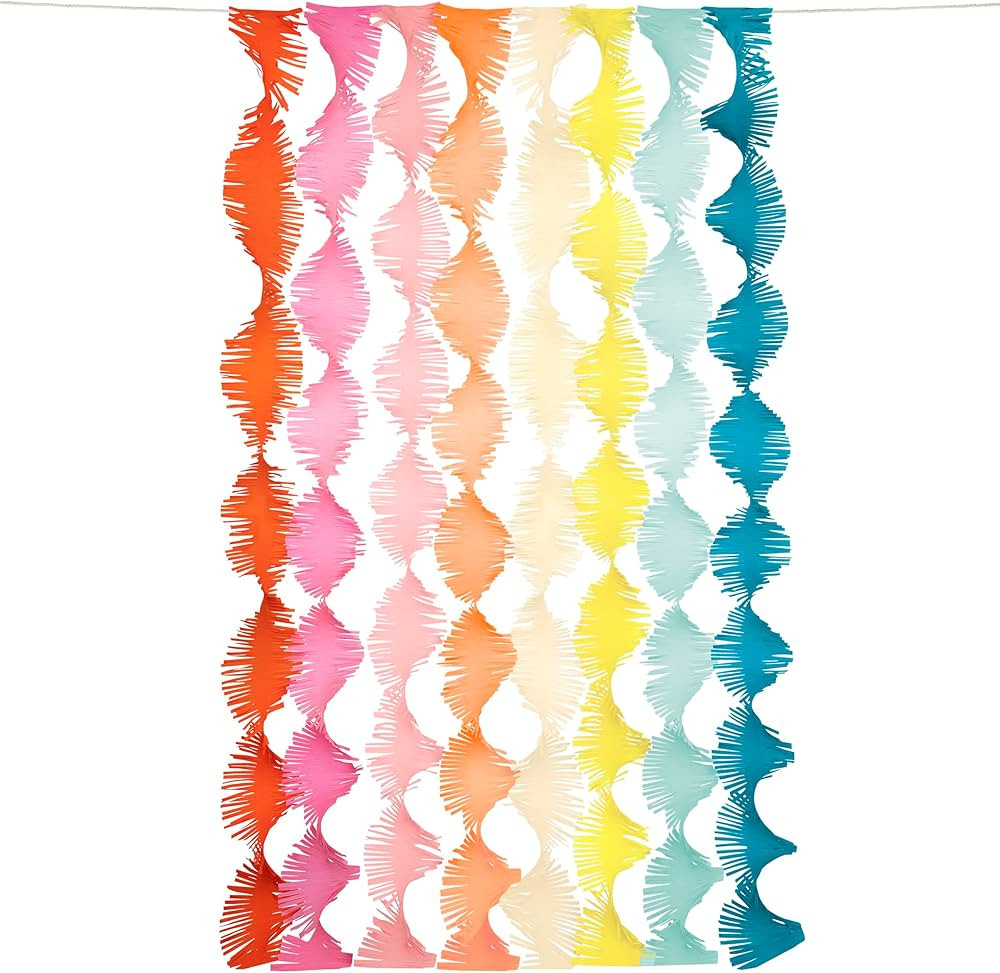 Meri Meri Rainbow Twisty Fringe Backdrop (Pack of 1) | Amazon (US)