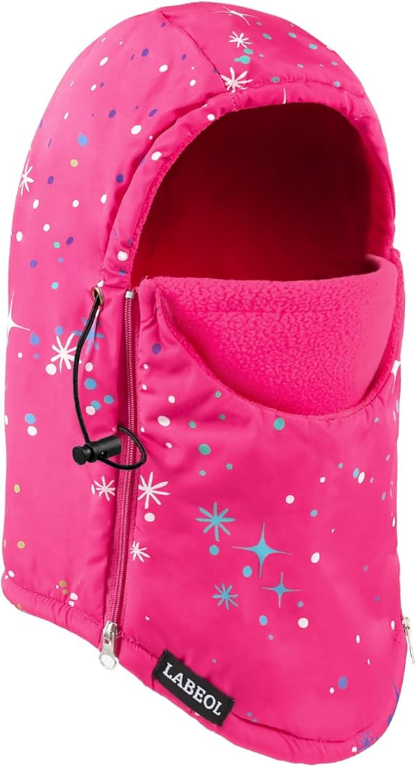 Labeol Kids Balaclava Ski Mask, Winter Windproof Thick Warm Fleece Face Cover with Adjustable Zip... | Amazon (US)