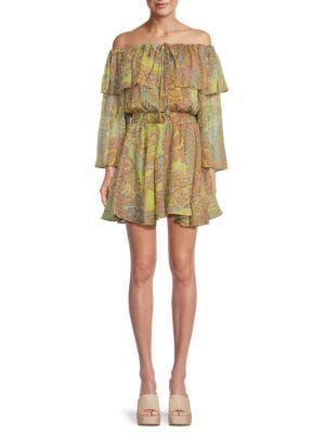 Pamela Off Shoulder Mini Dress | Saks Fifth Avenue OFF 5TH (Pmt risk)
