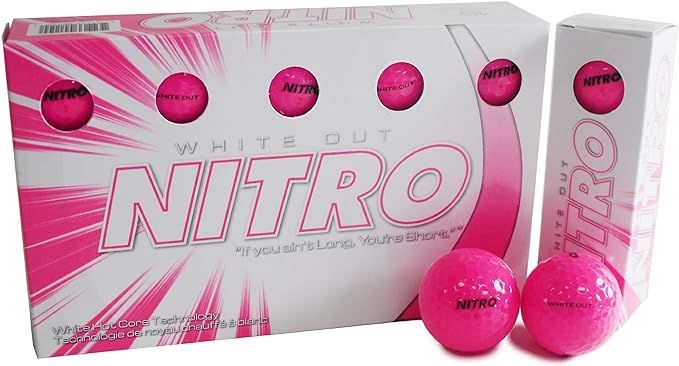 Nitro Long Distance Peak Performance Golf Balls (15PK) All Levels White Out 70 Compression High V... | Amazon (US)