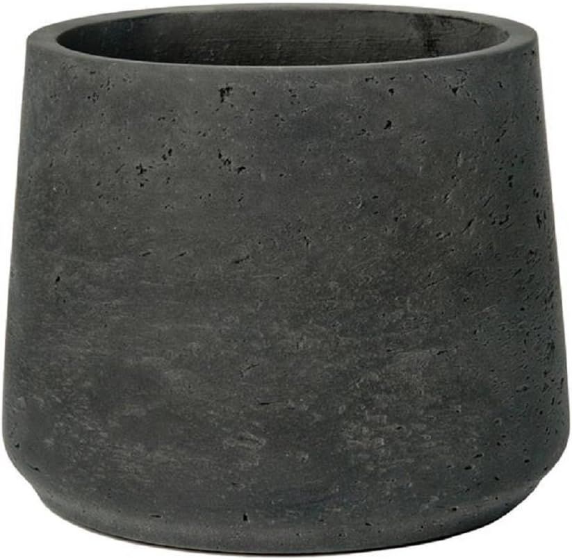 Petite Black Washed Planter Fiberstone indoor and outdoor Flower Pot 7"H x 8"W - by Pottery Pots | Amazon (US)