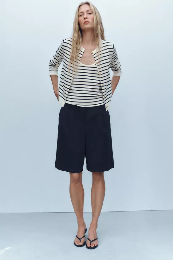 STRIPED KNIT CARDIGAN | Zara US