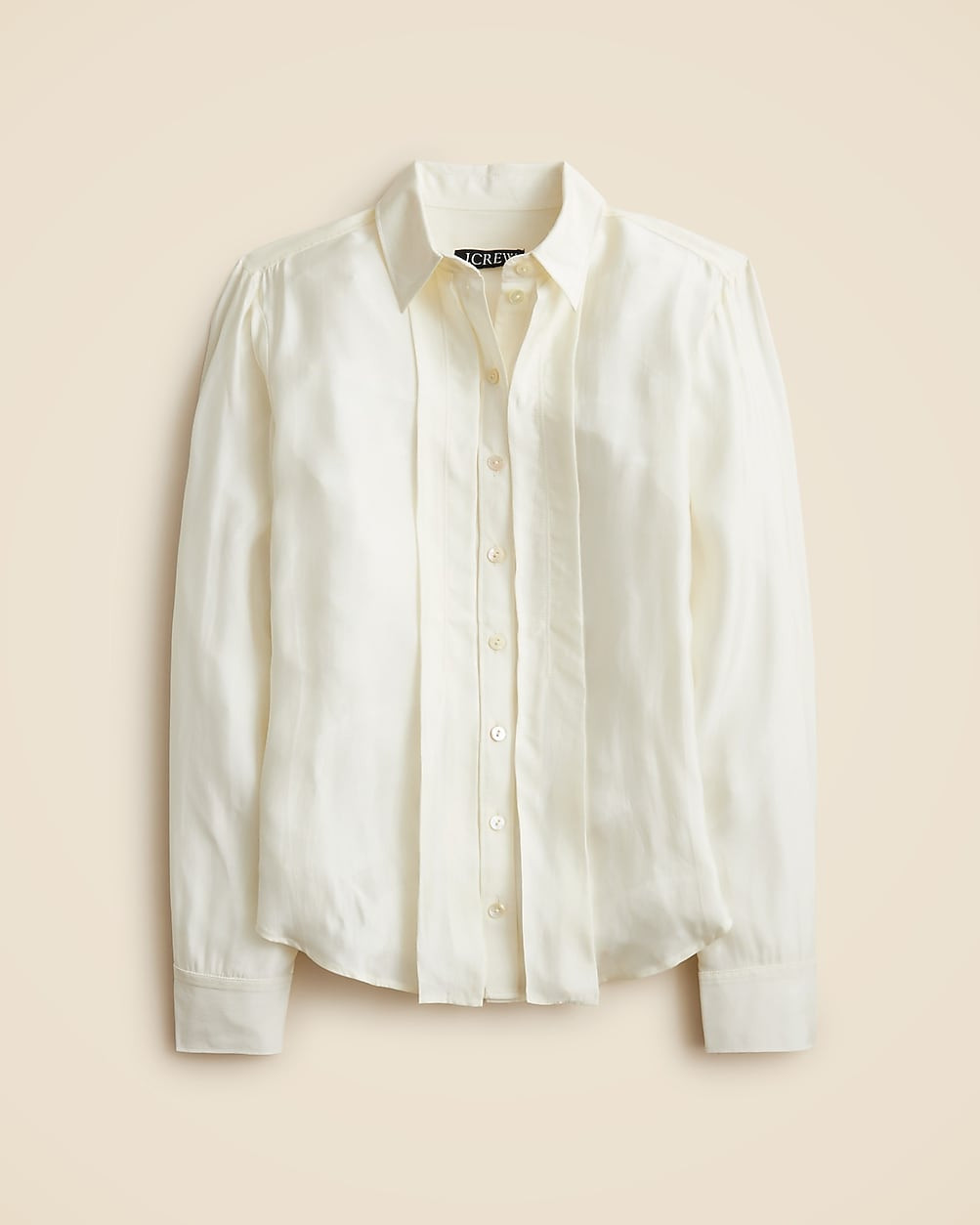 Drapey pleated button-up shirt | J. Crew US