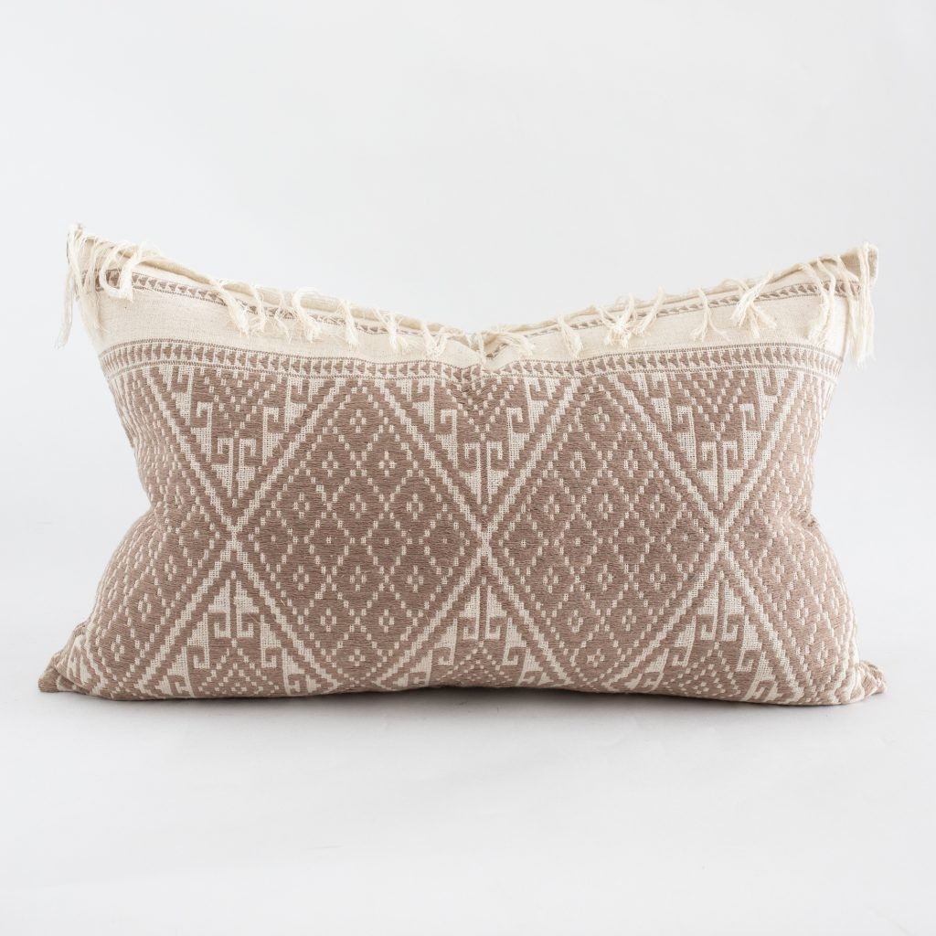 Rose Woven Fringed Ikat (18" x 28") | The Vintage Rug Shop | The Vintage Rug Shop