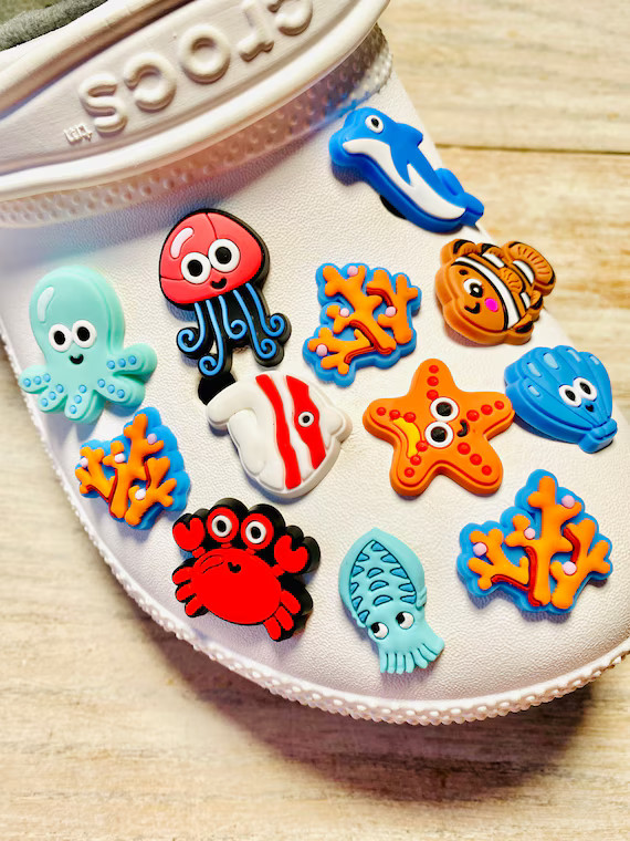 Shoe Charms  Sea Creature Set  12 Piece Set | Etsy | Etsy (US)