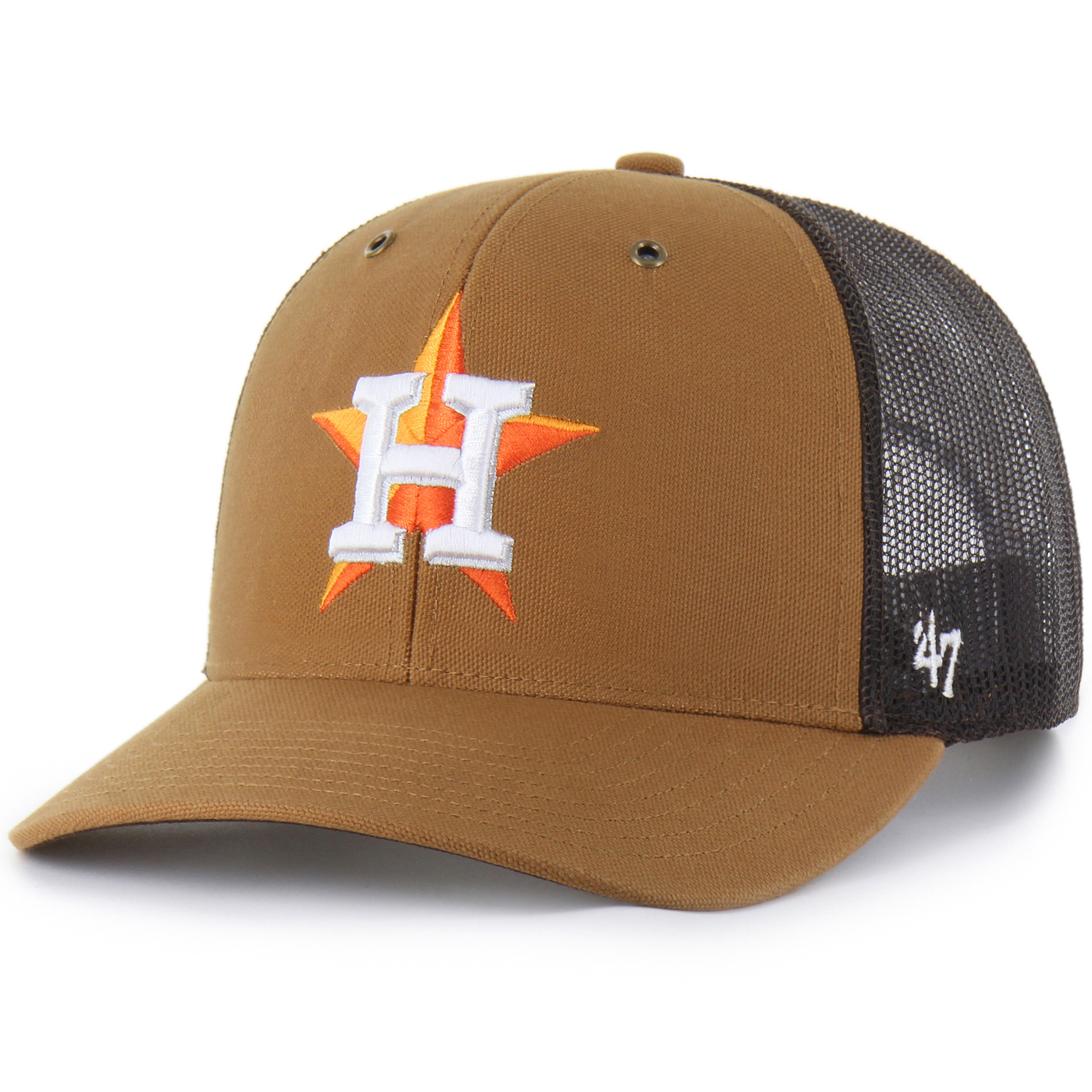 Men's Carhartt x '47 Brown Houston Astros Trucker Adjustable Hat | Fanatics