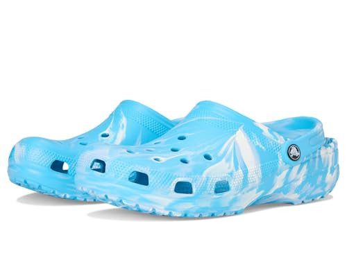 Crocs Unisex Classic Marbled Tie-Dye Clog, Tinted Glass/Multi, Womens 7, Mens 5, Medium | Amazon (US)