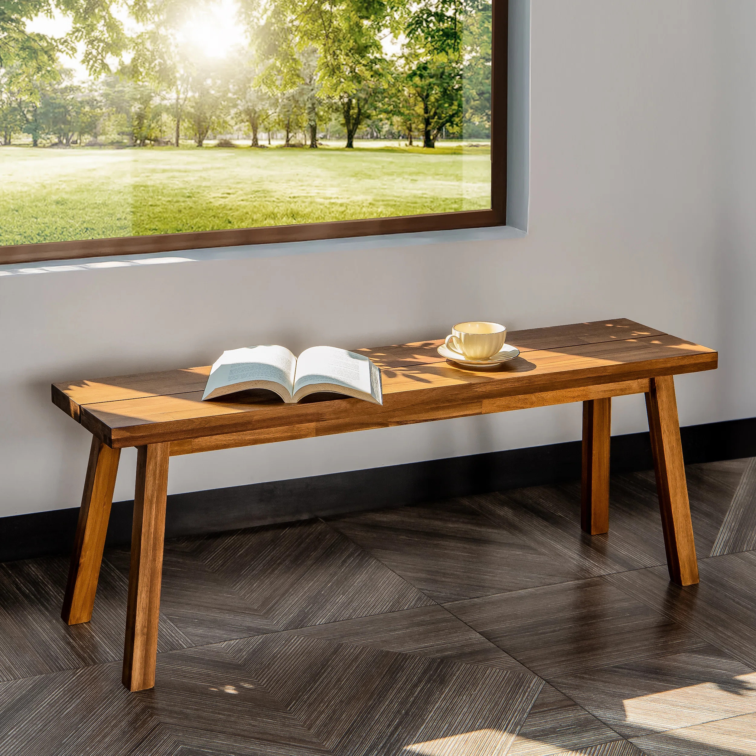 Millwood Pines Solid Wood Outdoor Bench | Wayfair | Wayfair North America