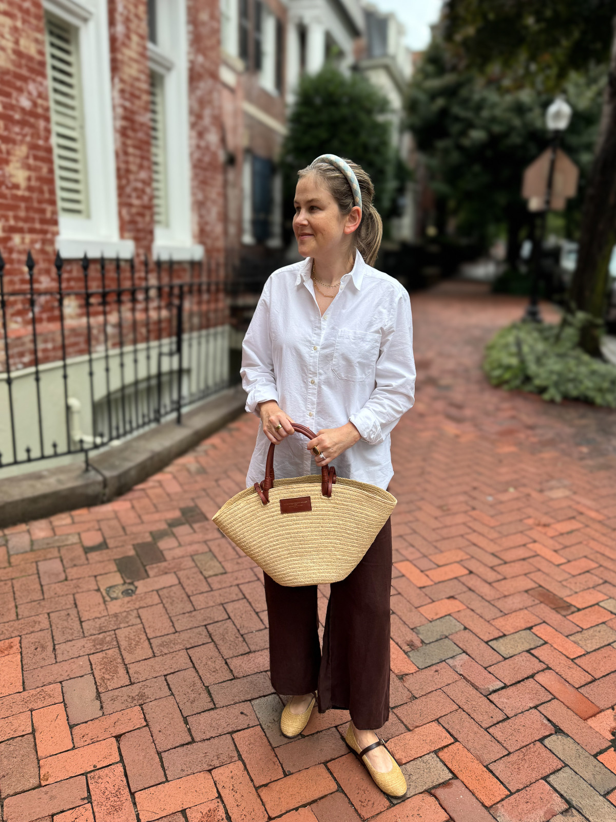 Rainy day outfit - I always go back to basics when I'm not sure what to wear or in a rush. Obsessed with this headband 

 #LTKdayinmylife #LTKmomlife #LTKOver40