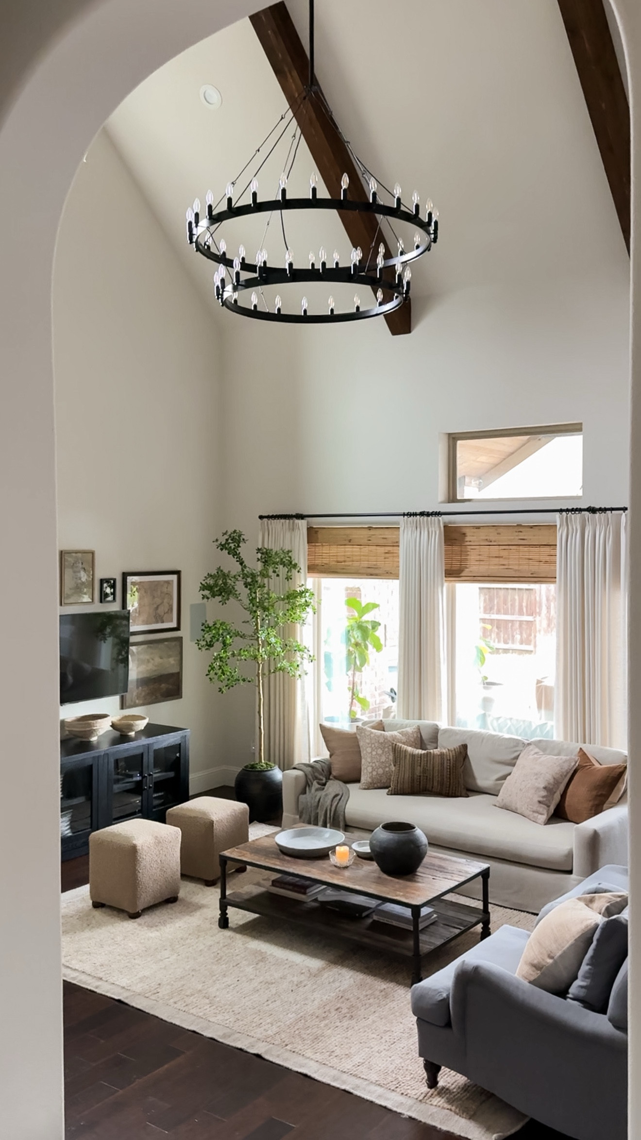 This extra large two tier chandelier is such a great find.  It makes a huge statement in our living room and was hundreds of dollars less than similar chandeliers.



#LTKHome