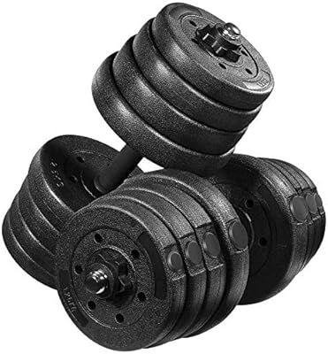 MOVTOTOP Adjustable Dumbbells Set 66LB, Solid Dumbbell Weights-Non-Slip Dumbbells Set with Easy-A... | Amazon (US)