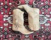 Vintage Laredo Beige Fringe Cowgirl Boots Size 8M - Etsy | Etsy (US)